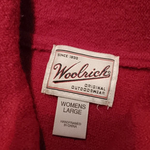 Vintage Woolrich Boiled Wool Cardigan Sweater Vest Jacket Womens L - Picture 4 of 6